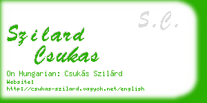 szilard csukas business card